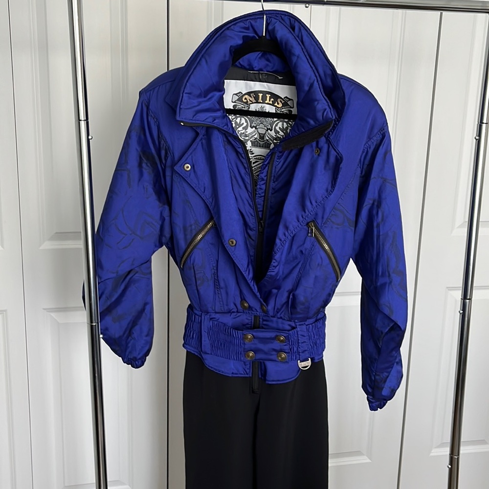 NILS Deep Blue Ski Jacket with Belt